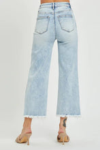 Load image into Gallery viewer, RISEN JEANS -HIGH RISE FRAYED ANKLE WIDE JEANS
