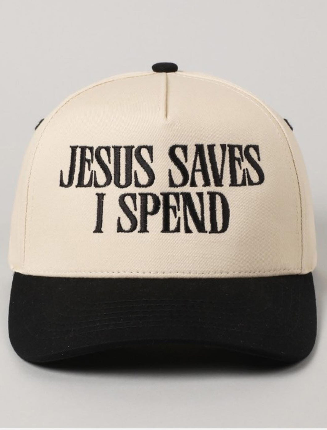 Jesus saves I spend Hat