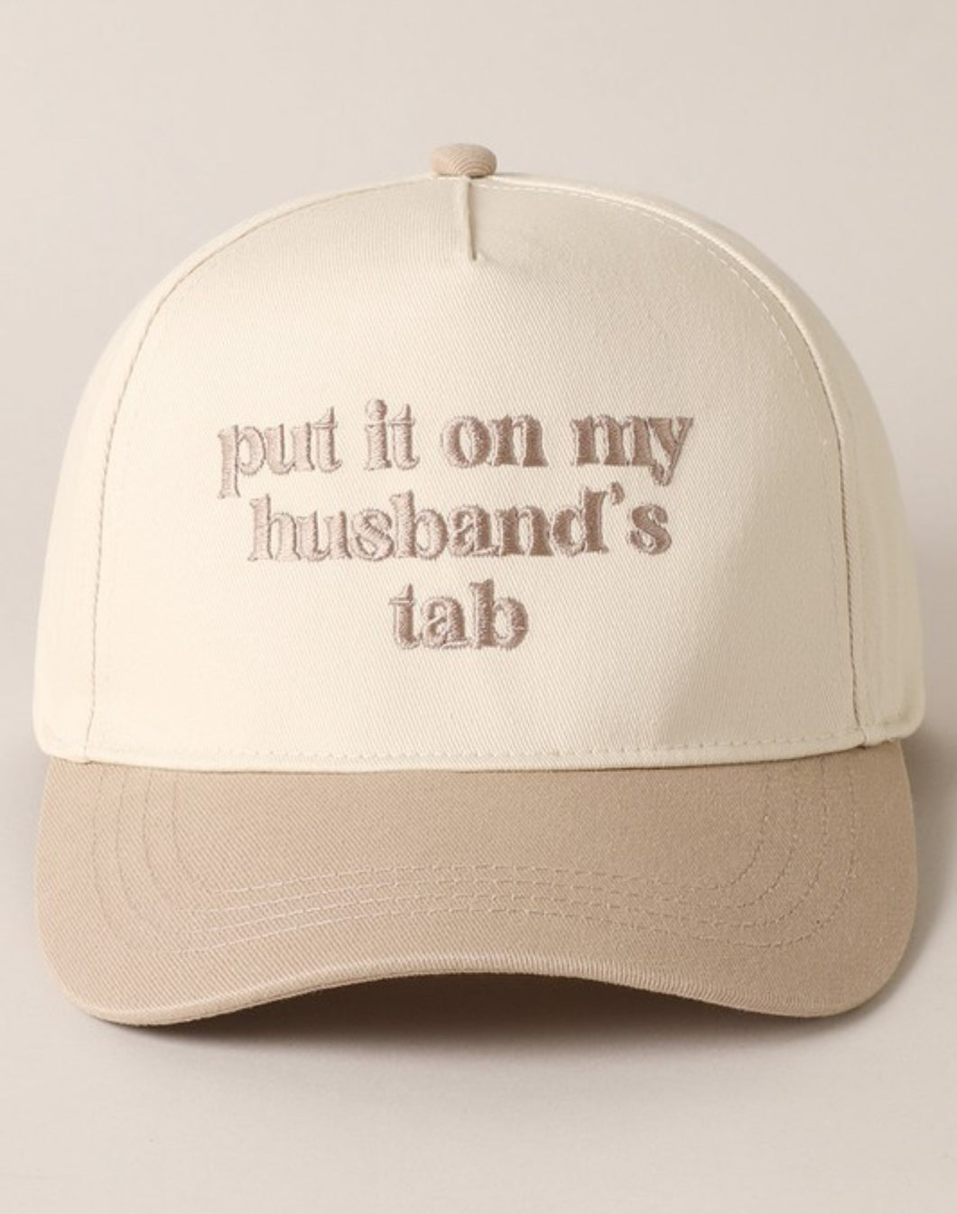 Put it on my husbands Tab Hat