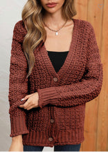 Load image into Gallery viewer, Cable Knit Button Front Cardigan
