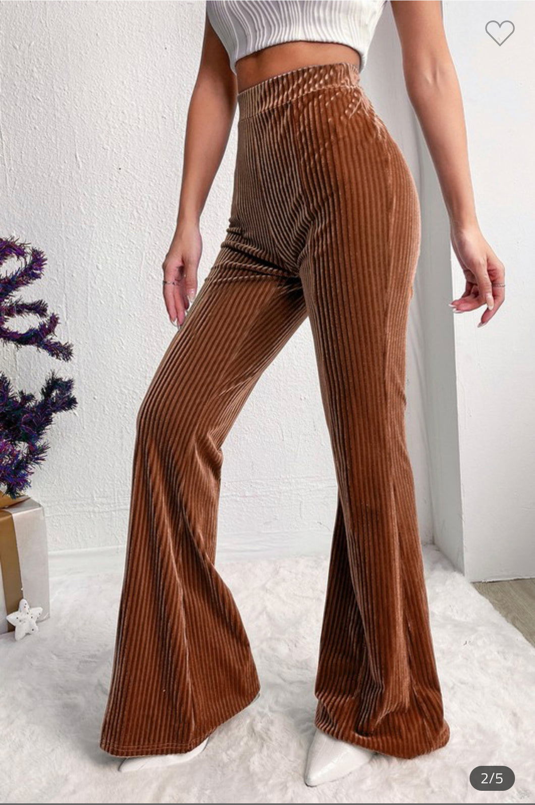 High waist Flare Corduroy Pants