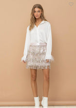 Load image into Gallery viewer, Light Pink/ Beige Sequin Skirt
