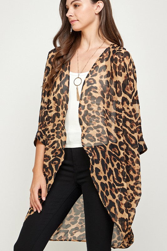 Leopard Kimono Cardigan