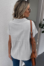 Load image into Gallery viewer, Grey Linen Short Sleeve Top
