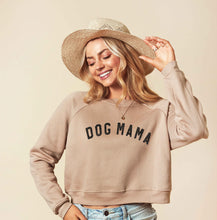Load image into Gallery viewer, Tan Dog Mama Cropped Sweatshirt
