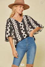 Load image into Gallery viewer, Mocha/ Black Polka Dot
