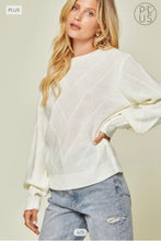 Load image into Gallery viewer, Plus Size Cream Sweater
