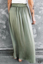 Load image into Gallery viewer, Adjustable Drawstring Smocked Waist Maxi Skirt
