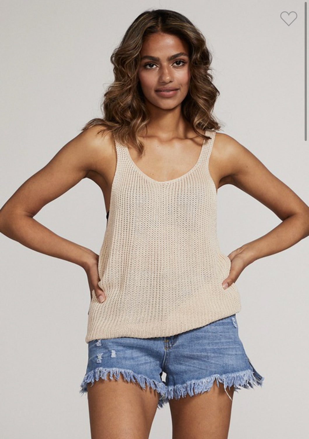 Beige Knit Tank