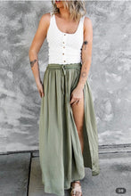 Load image into Gallery viewer, Adjustable Drawstring Smocked Waist Maxi Skirt
