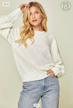 Load image into Gallery viewer, Plus Size Cream Sweater
