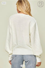 Load image into Gallery viewer, Plus Size Cream Sweater
